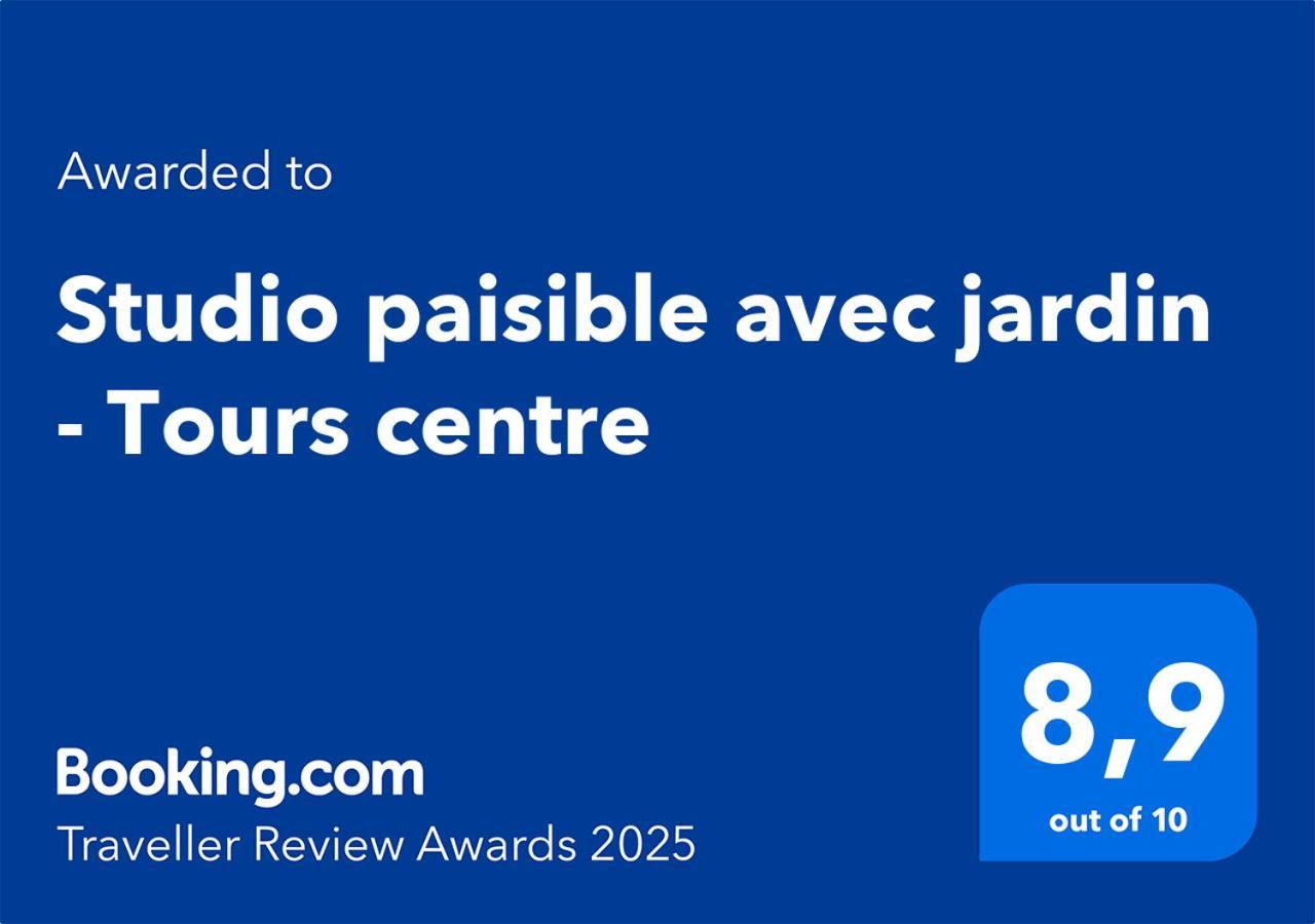 Studio Paisible Avec Jardin - Tours Centre Luaran gambar